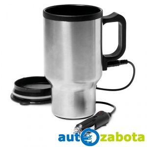Термокружка с подогревом Electric Mug Stainless Steel 140z