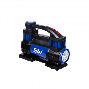 Компрессор ViTOL K-70 150psi/23Amp/90л/2 цилиндра/шланг 5,0м/клеммы (K-70)
