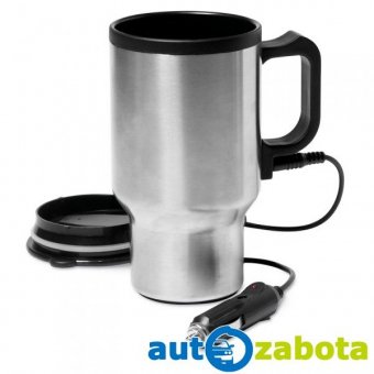 Термокружка с подогревом Electric Mug Stainless Steel 140z