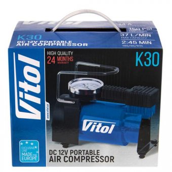 Компрессор ViTOL K-30 150psi/14Amp/37л/прикуриватель (K-30)