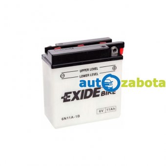 Купить акумулятор 11ач-6в exide (6n11a-1b) (121х59х131), r +, пусковий струм 95